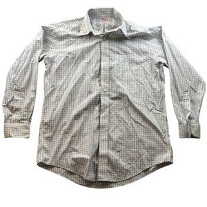 Brooks Brothers Mens Dress Shirt Medium 15.5 Neck Traditional Fit Windowpane